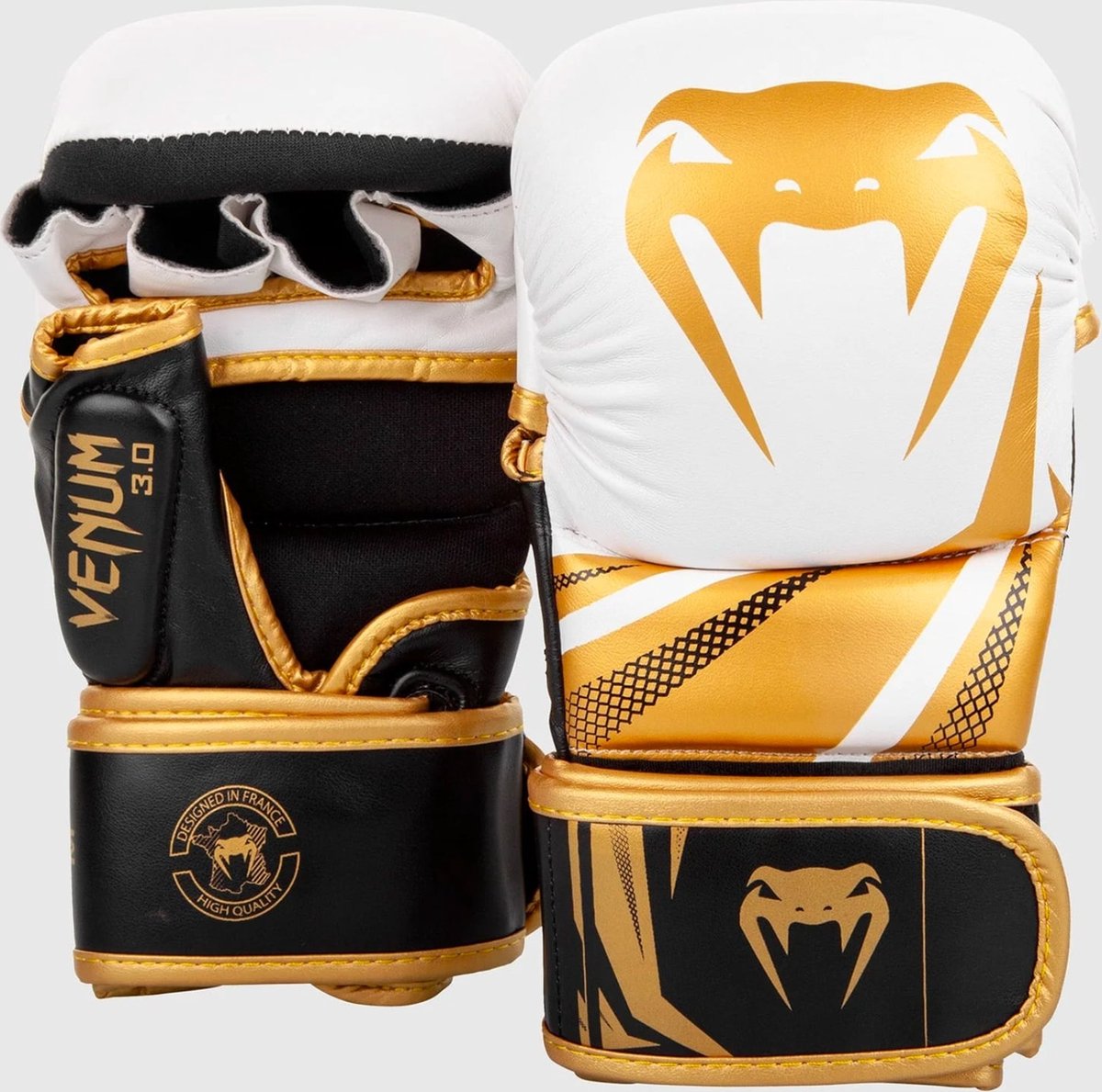 Venum Challenger 3.0 MMA Sparring Handschoenen WIT/ZWART/GOUD - M