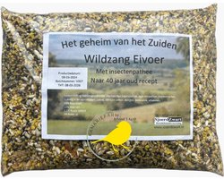 Binnenvogels- Eivoer- Sjoerd zwart- Eivoer wildzang- Sjoer Zwart het geheim van het zuiden Wildzang eivoer- 1 kilo