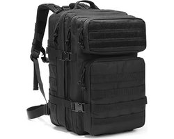 Rugzak Tactische Tas Wandelrugzak en Legertas voor Outdoor, Survival, en Kamperen - Rucksack Tactical Bag Hiking Backpack and Army Bag for Outdoor, Survival, and Camping - Black - Zwart
