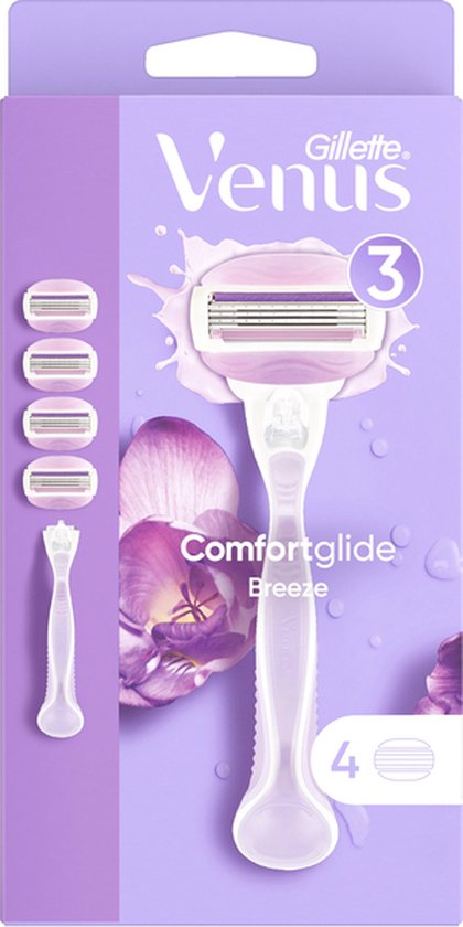 Gillette Venus Comfortglide Breeze Women's HOUDER + 4 Mesjes navulling