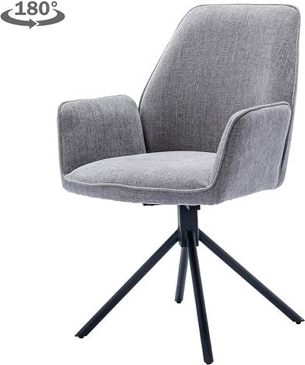 Tower living Amaro swivel armchair - fabric Nature color 452 Blue grey