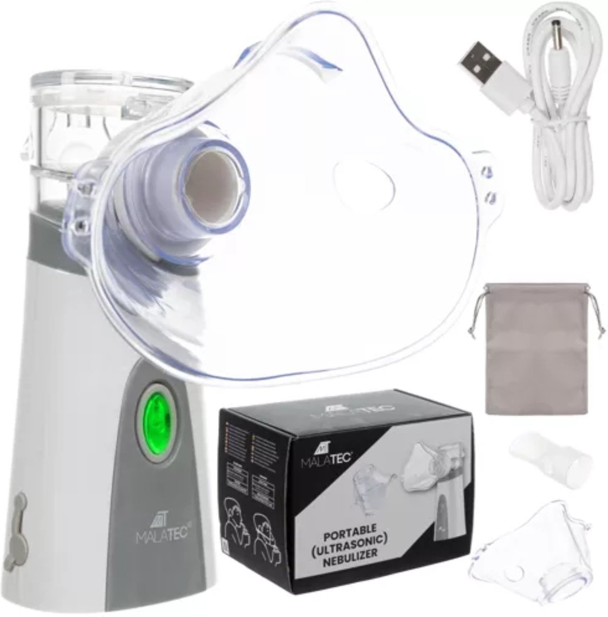 Goedkoopste Malatec Complete vernevelaar set met USB-voeding en maskers
