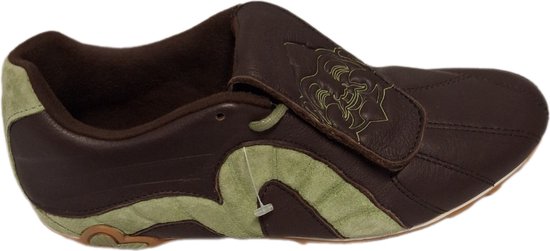 EVISU-SNEAKER-WAKATAKA-BROWN/GREEN-LEER-SIZE 40