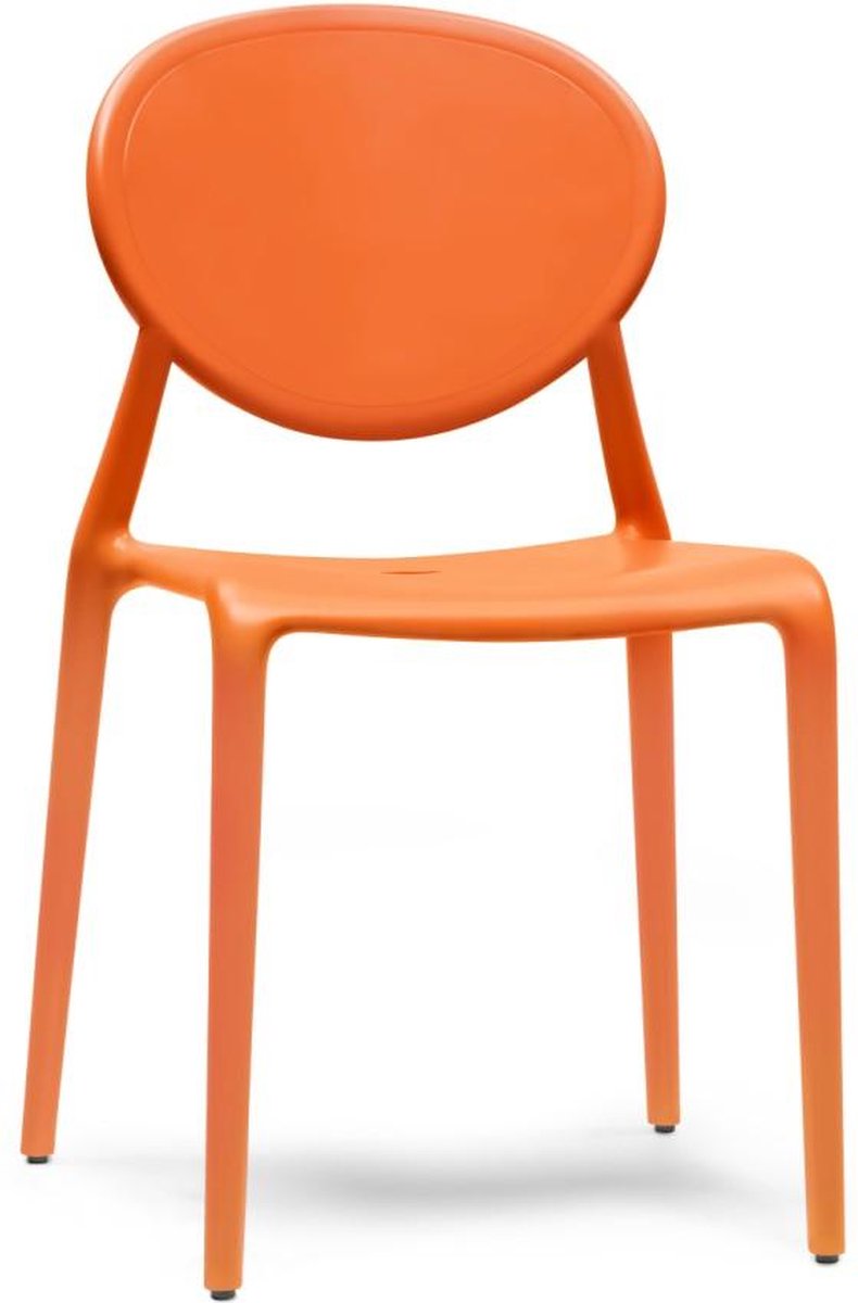 Kantinestoel of tuinstoel Italiaans design Rood