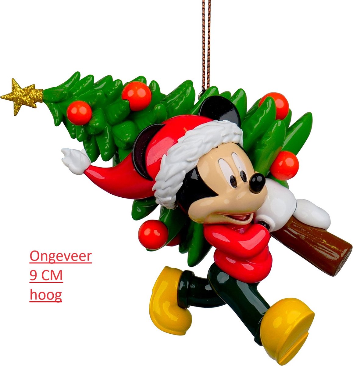 Kurt S. Adler kunststof kerstbal - disney mickey mouse kerstboom 9cm multi 1 stuks