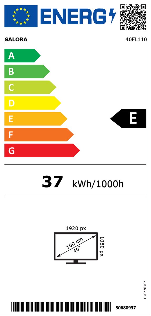 Salora 40FL200 LED TV 40 Inch Full HD Zwart - afbeelding 2