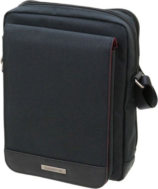 Davidt's Business Men's Bag Black - Sac bandoulière Luxe pour homme - Sac homme sportif/élégant noir - Compact et pratique