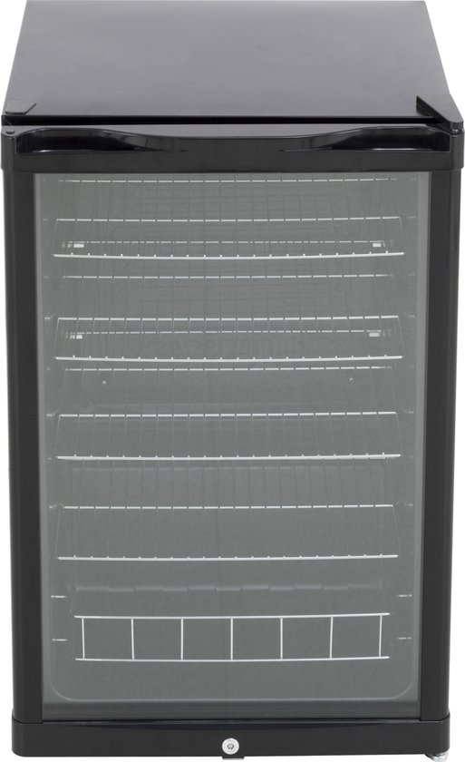 Husky KK111-BK-NL-HU - Koelkast Tafelmodel - Met Glazen Deur - 130 Liter - 40dB - Zwart