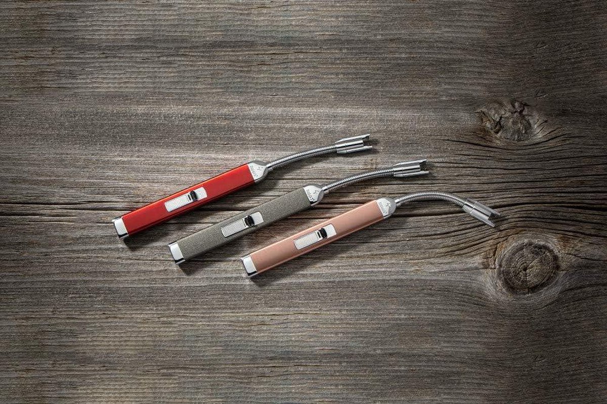 Goedkoopste Heroplaadbare kaarsen FlexNeck Pebble Grey lichter - aluminium.