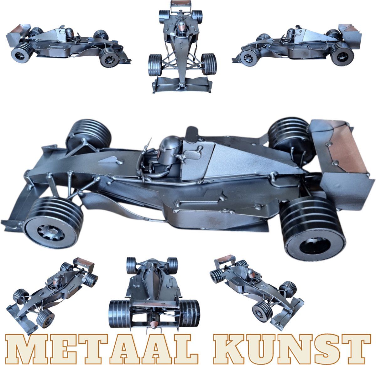 F1 bolid-metaal kunst-metaal beeld-sport-Formule 1-groot model-MAX-het best cadeau-uniek-verjaardag-sinterklas gift-kerst-geschenk