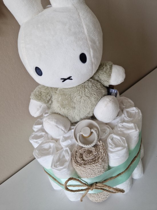 Luiertaart Nijntje Beige - babyshower - kraamcadeau — afbeelding 2
