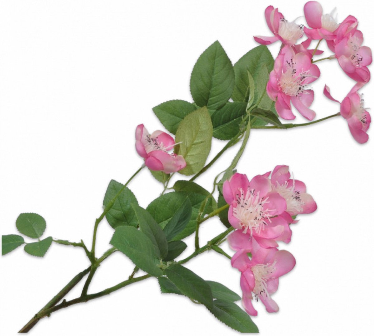 Bloesem zijde tak roze