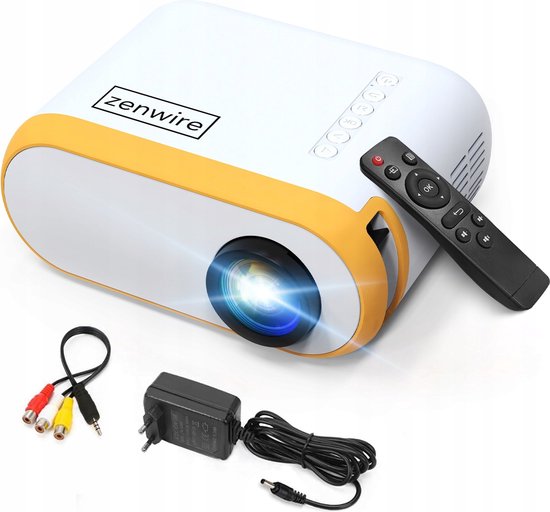 Mini Beamer Zenwire D300 - Beamer - Mini Projector Full HD 1920x1080p - 3000 lm/100 ansi HDMI - Projector Streamen