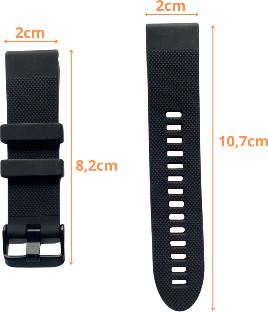 Garmin QuickFit 20 Siliconen band, zwart - kopen bij