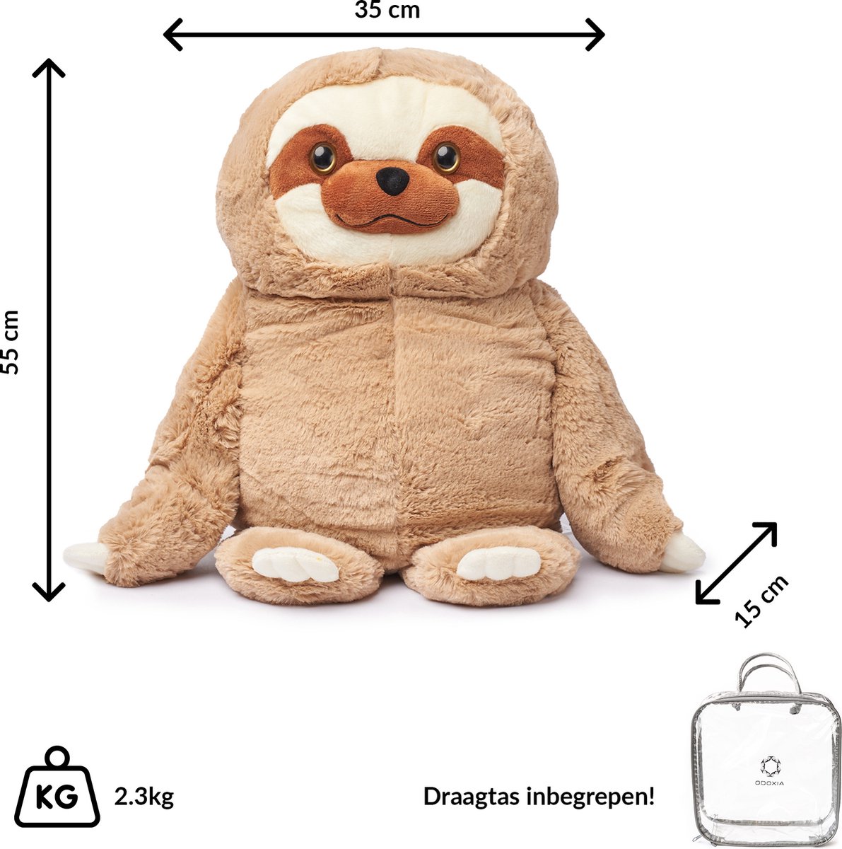 Verzwaringsknuffel 2,3 KG - Weighted Stuffed Animal - Verzwaringsknuffel Volwassenen - Verzwarings Knuffel - Antistress Knuffel - Verzwaringsknuffel Kind Therapeutisch Speelgoed, Machinewasbaar - Ideaal voor Stressverlichting en Focus — afbeelding 3