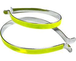 Broekklem chroom met reflectie (per set)
