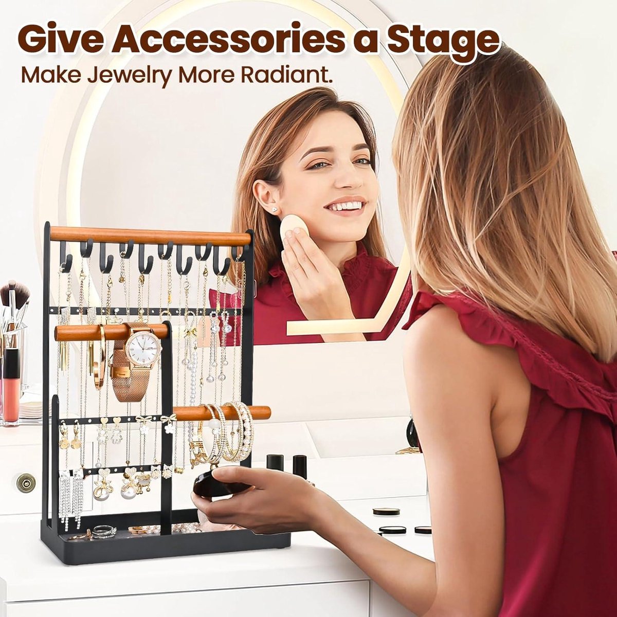 Emfogo Sieraden Organizer Boom Stand Hout