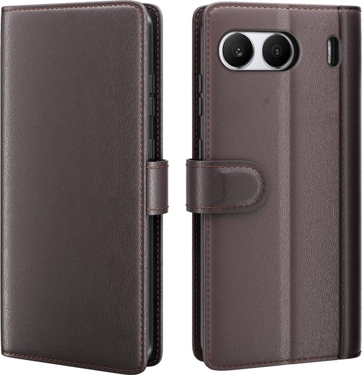 ProGuard OnePlus Nord 4 Wallet Hoesje Echt Leder Bruin