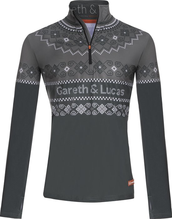 Gareth & Lucas Skipully The Eighty-Two - Homme M - 100 % polyester recyclé - Chemise de sport intermédiaire - Sports d'hiver