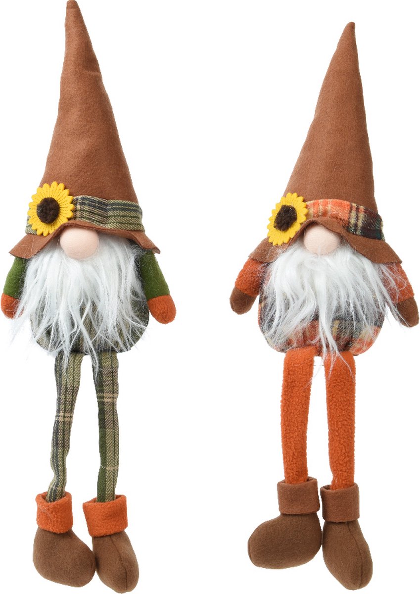 Decoris - Gnoom herfst set van 2 H48cm