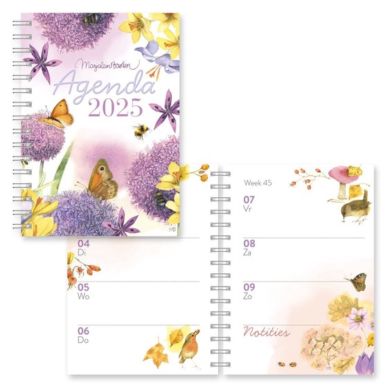 Foto: Hallmark grootletter agenda 2025 marjolein bastin weekoverzicht hardcover ringband a5