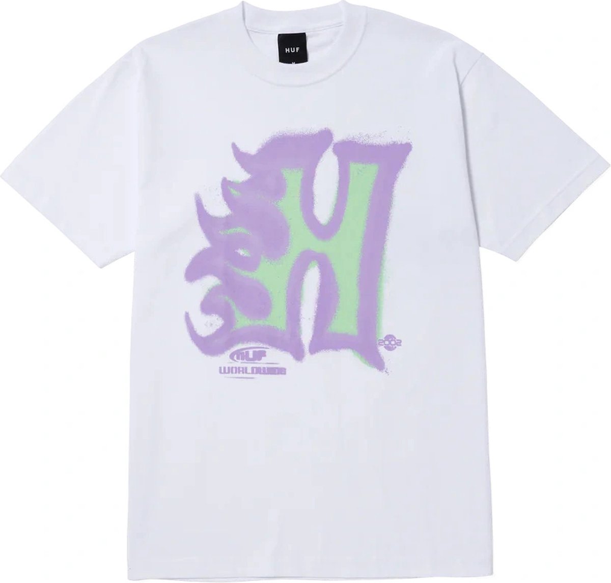 HUF Heat Wave S/S Tee Casual T-shirt Heren S Wit