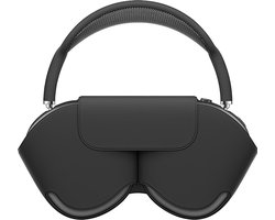 Ainy - Zwart Case Accessoires - Koptelefoon hoes geschikt voor Apple Airpods Max | Zacht Polyester Siliconen Syntetisch Leer materiaal | Magneet sluitingen