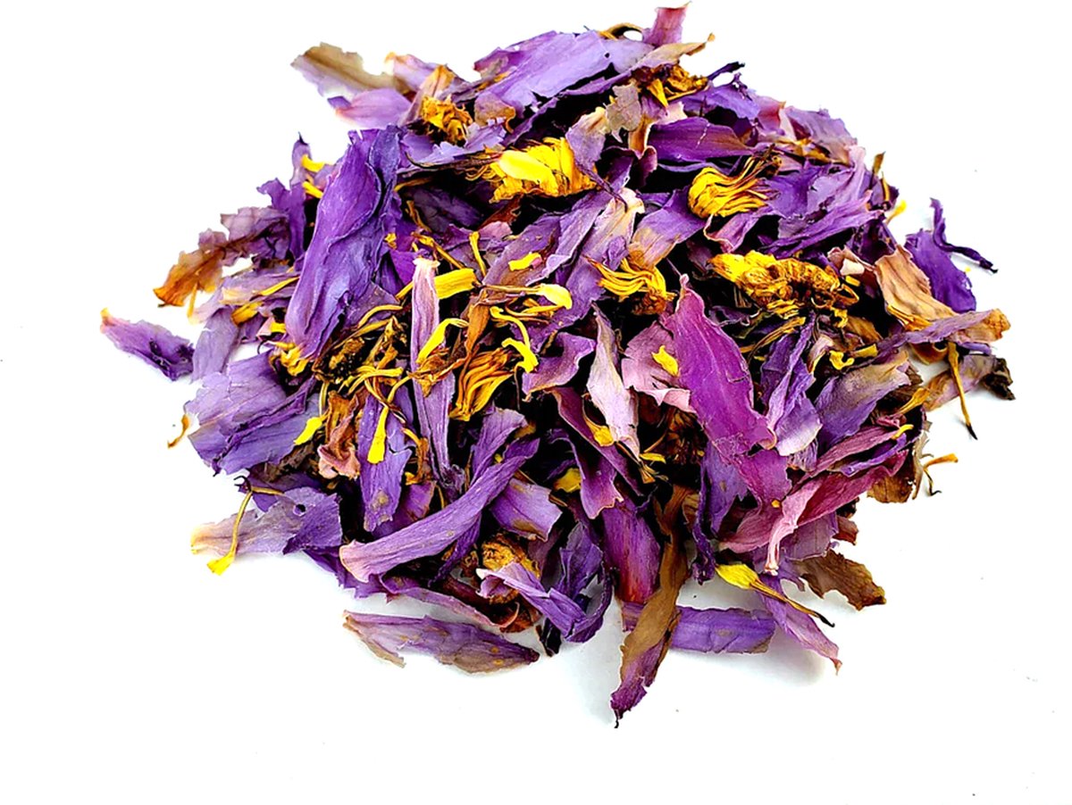 Blauwe Lotus thee - Blue Lotus tea - Nymphaea caerulea - Hoogste Kwaliteit - Cafeïnevrije kruidenthee - Lotusbloem - Meditatie - Ontspanning - Stressverlichting - 20 gram