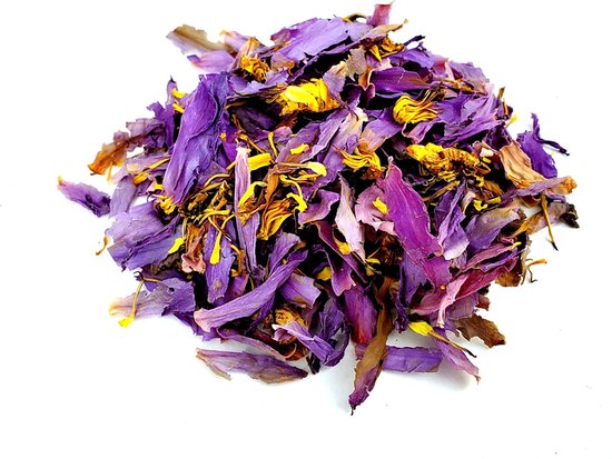 Blauwe Lotus thee - Blue Lotus tea - Nymphaea caerulea - Hoogste Kwaliteit - Cafeïnevrije kruidenthee - Lotusbloem - Meditatie - Ontspanning - Stressverlichting - 20 gram