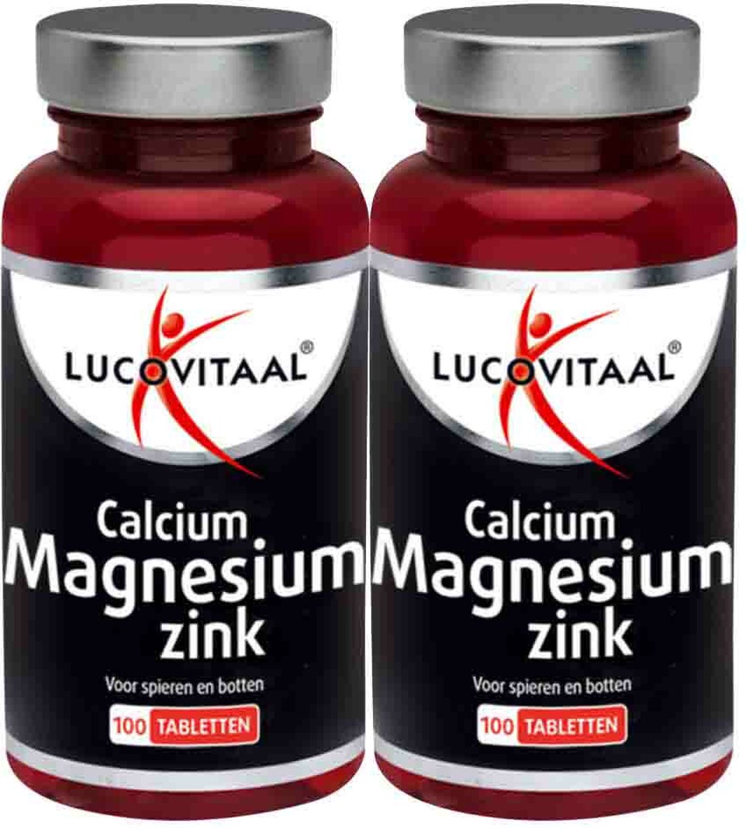 Goedkoopste 2x Lucovitaal Calcium Magnesium Zink 100 tabletten