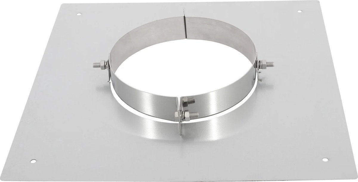 Vloersteun Ø200 0,5mm RVS.