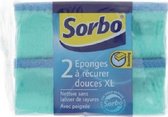Sorbo Scourer - Taille XL - 12 pièces (6x2) - Multipack - Sans rayures