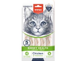 Wanpy - Likbare snack met functie - Kip & Groenten - Ondersteuning Niergezondheid - 1 x 5 sticks van 14 gram