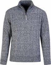 BJØRNSON Lunt Kabel-Gebreide Pullover Heren - Teddy Gevoerd - Maat L - Grijs