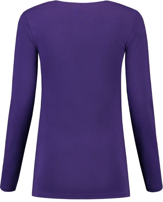 Lemon Soda dames T-shirt met lange mouwen in de kleur paars in