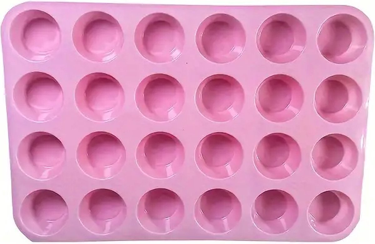 Paarse Siliconen Muffinvorm 24 Vormpjes Siliconen Bakvorm Muffin Bakvorm Siliconen Cupcake Vormpjes Muffin Bakblik Muffin Bakplaat Rood