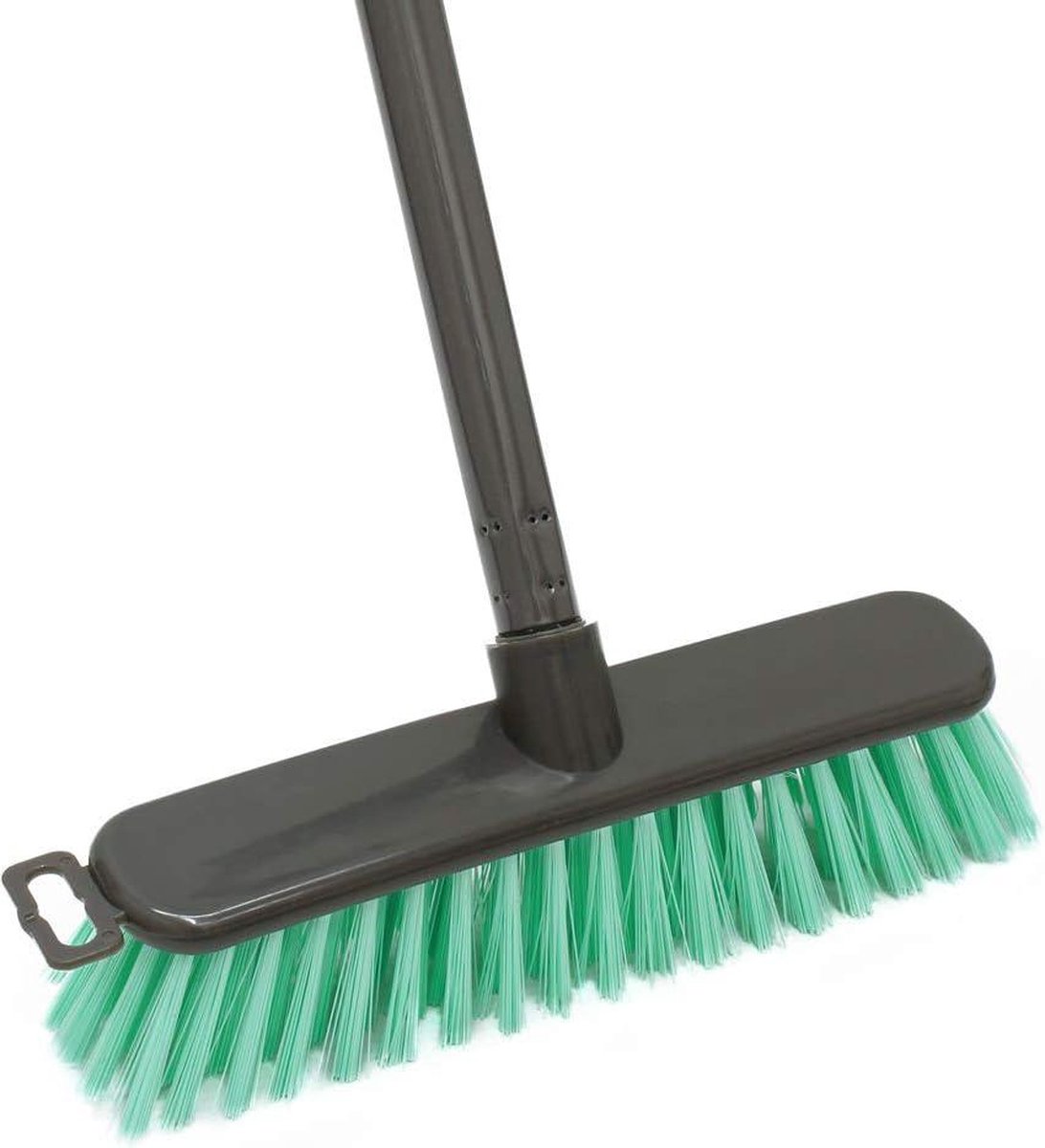 Goedkoopste Lichtgewicht Outdoor Harde Varkenshaar Veegborstel Bezem Turkoois Grijs Teal - Duurzaam Design - Voor Buiten Gebruik