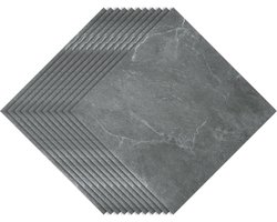 PVC-vloerbedekking- PVC vloeren - vinylvloer- Vinyl vloeren- Natuurlijk - 30 cm x 30 cm x 1.5 mm - dikte 1.5 mm - 11 tegels-Grijs marmer
