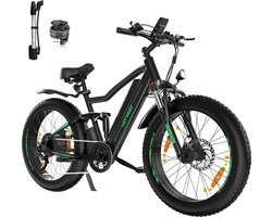 Hitway Elektrische Fiets BK9SR - 26*4.0 Inch Fatbike - Mountain Snow EBike met Afneembare 48V 15Ah Lithium Batterij - City Commuter E-Bike met 250W Motor - Maximale Actieradius tot 90-120 KM - Compatibel met APP en NFC
