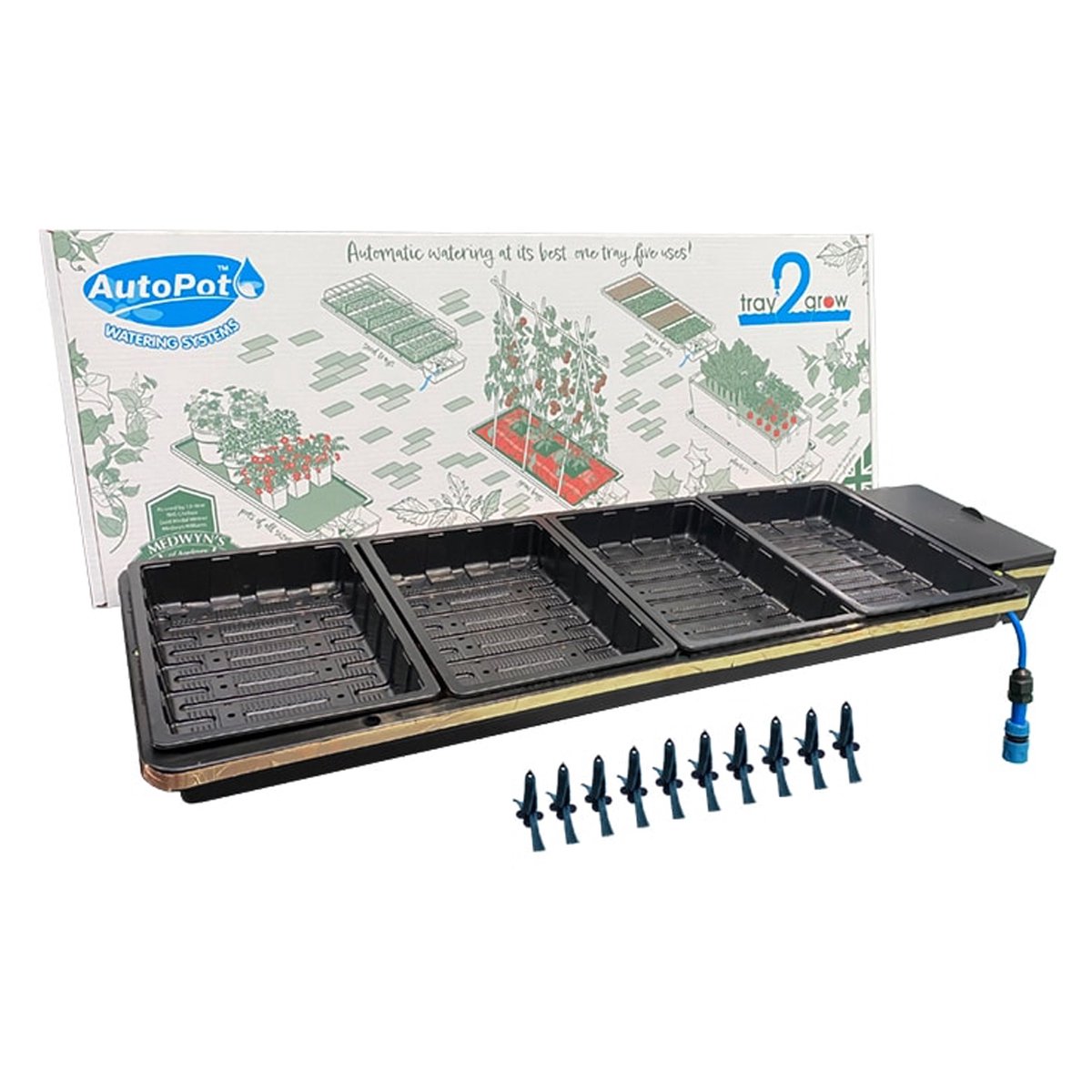 Autopot Watering Systems AutoPot Wateringsystemen Tray2Grow-systeem irrigatiesysteem- 5 manieren om te groeien bewateringssysteem Bekroonde automatische plantenirrigatie en -voeding Zonder stroom