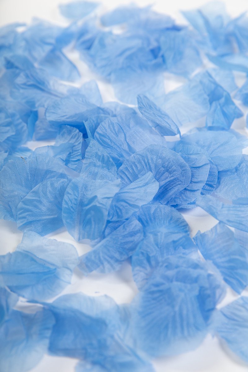 1000 Rozenblaadjes Baby Blauw - Bruiloft Huwelijk Decoratie Rozen blaadjes