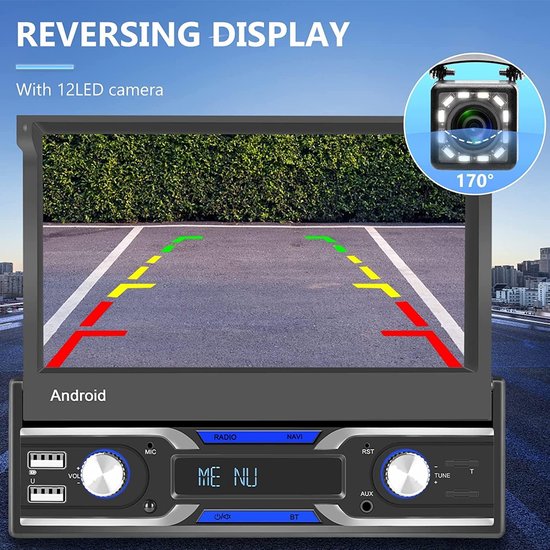 2025 Hodozzy autoradio 1 DIN met draadloze Carplay Android Auto met 6,8 inch display, 1 DIN autoradio, Bluetooth, touchscreen met spiegel Link/FM/2 USB/USB-C met achteruitrijcamera 2025 Hodozzy autoradio 1 DIN met draadloze Carplay Android Auto met 6,8 inch display, 1 DIN autoradio, Bluetooth, touchscreen met spiegel Link/FM/2 USB/USB-C met achteruitrijcamera