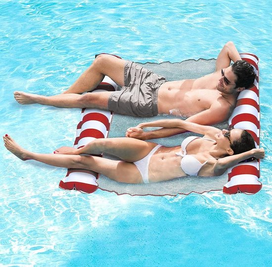 Opblaasbare zwembadhangmat XXL multifunctionele - zwembadhangmat drijvend - opblaasbaar - drijvende hangmat - draagbaar - Ø 130 x 138 cm. waterhangmat van Luftmatratze — afbeelding 3