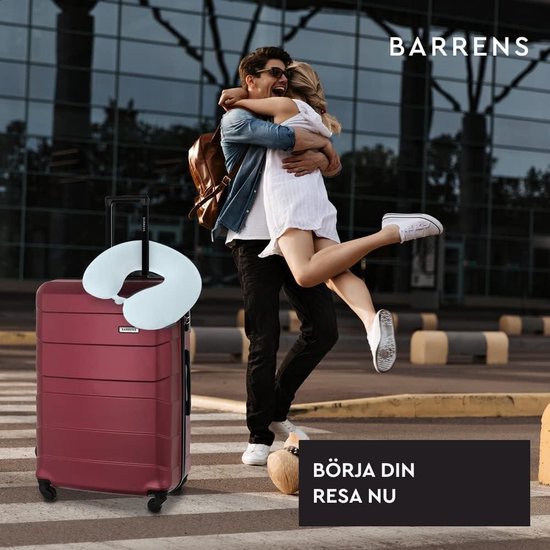 Oreiller de voyage en mousse à mémoire de forme - oreiller cervical pour voiture avion train hôtel camping - 31 x 9 x 28 cm - bleu clair