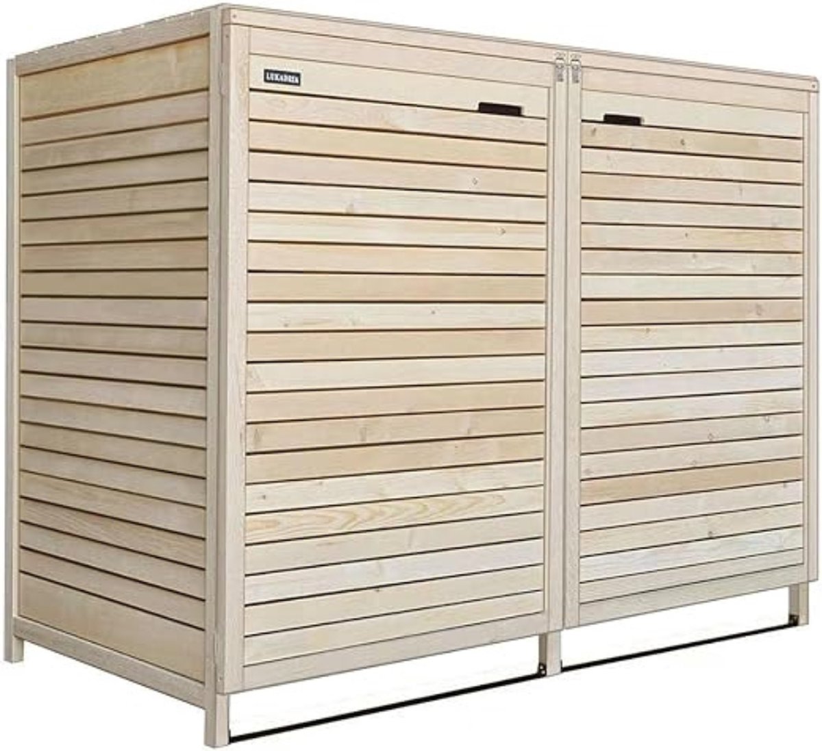 Kliko Ombouw Dubbel Containerberging Containerkast Voor 2 Kliko s 170x125x75 Cm Bruin