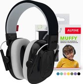 Alpine Muffy Kids Gehoorbescherming kinderen – Oorbeschermers kinderen - Oorkappen kinderen - Verminderd omgevingsgeluid en verhoogd de concentratie - Handig voor in de klas of bij luidruchtige events – Zwart – Demping 25 dB