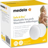 Medela Zoogcompressen Wasbaar extreem zacht voor normale hoeveelheden lekkende moedermelk - 4 stuks - wasbaar 40 tot 60 graden