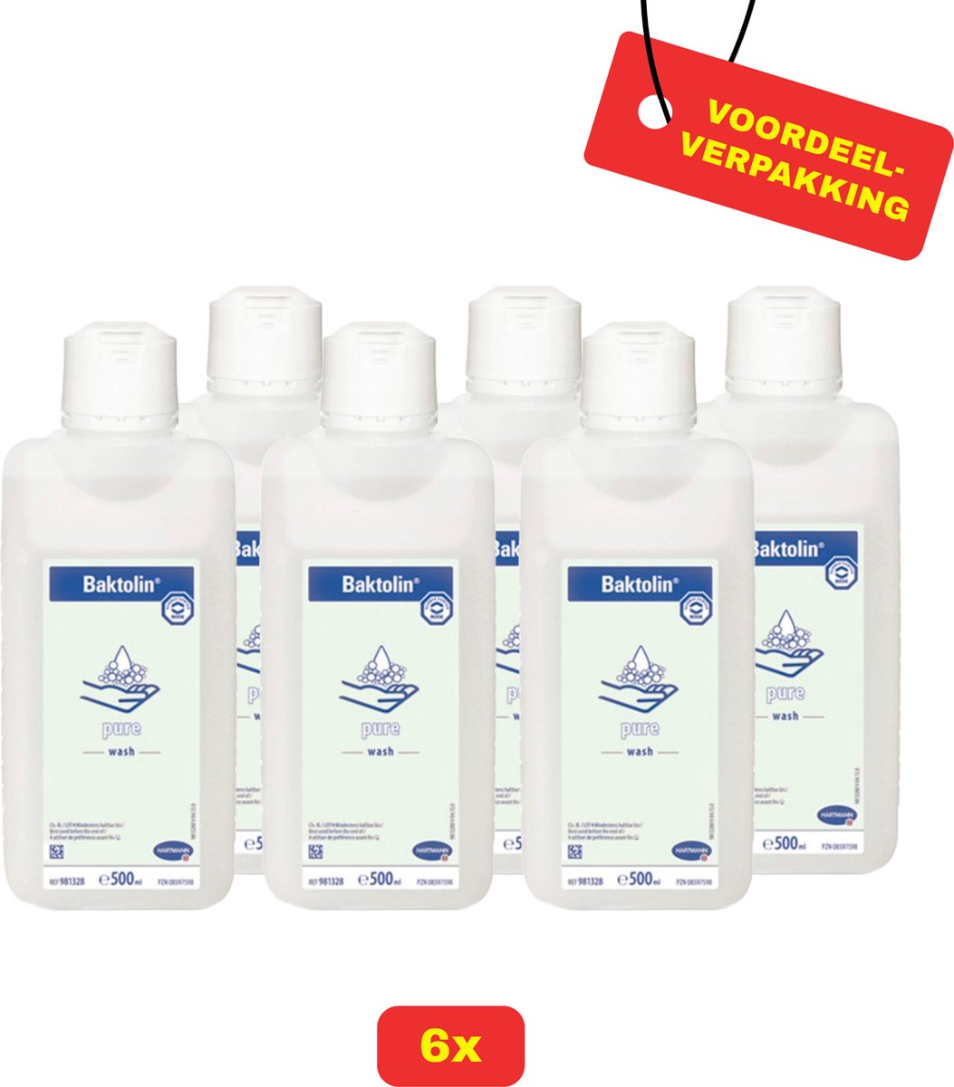 Goedkoopste 6x Baktolin Sensitive Waslotion - 6x 500ml - Voordeelverpakking!