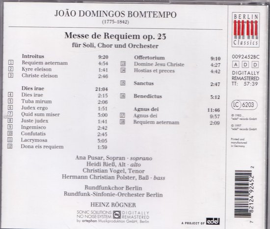 João Domingos Bomtempo: Messe de Requiem