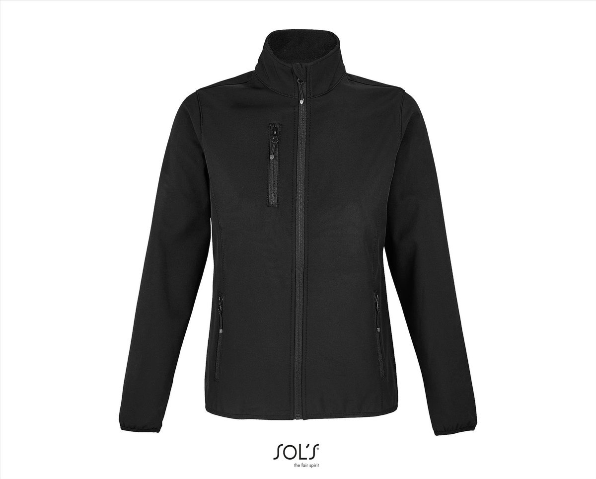 SOL’S Women´s Falcon Zipped Softshell Jacket L03828 Zwart
